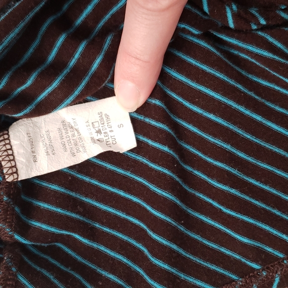 Sz S Black Turquoise Halter Dress - Picture 6 of 8